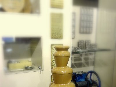 Čokopárty v muzeu, čololádová fontána