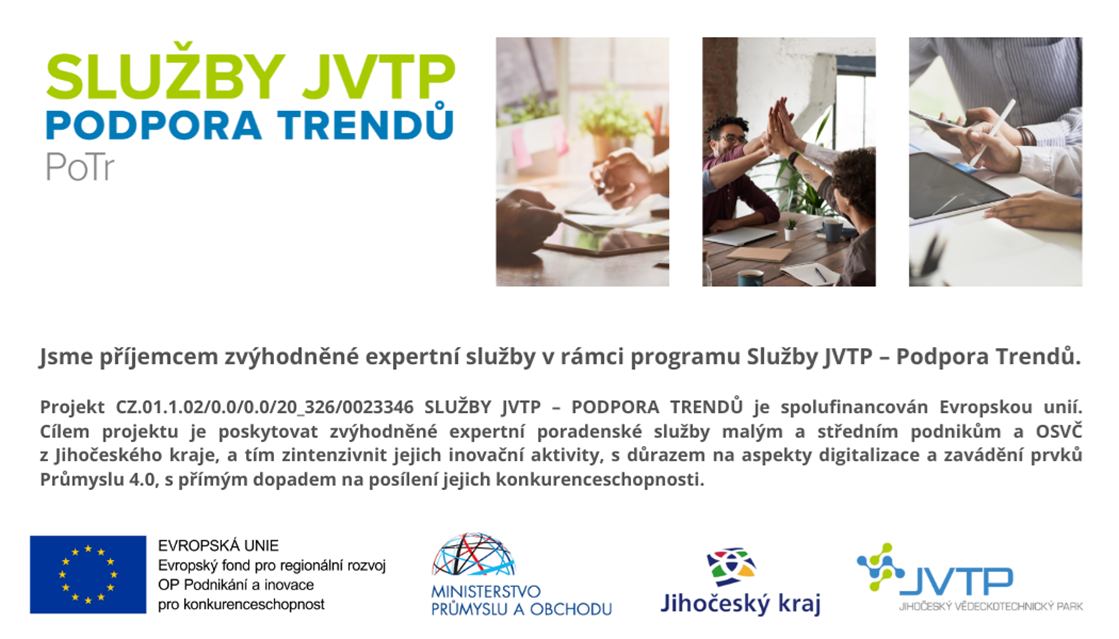 Služby JVTP podpora trendů