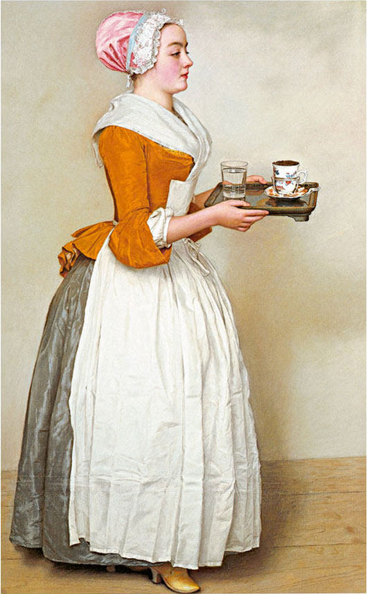 Dívka s šálkem čokolády, Jean-Etienne Liotard, 1743–1745